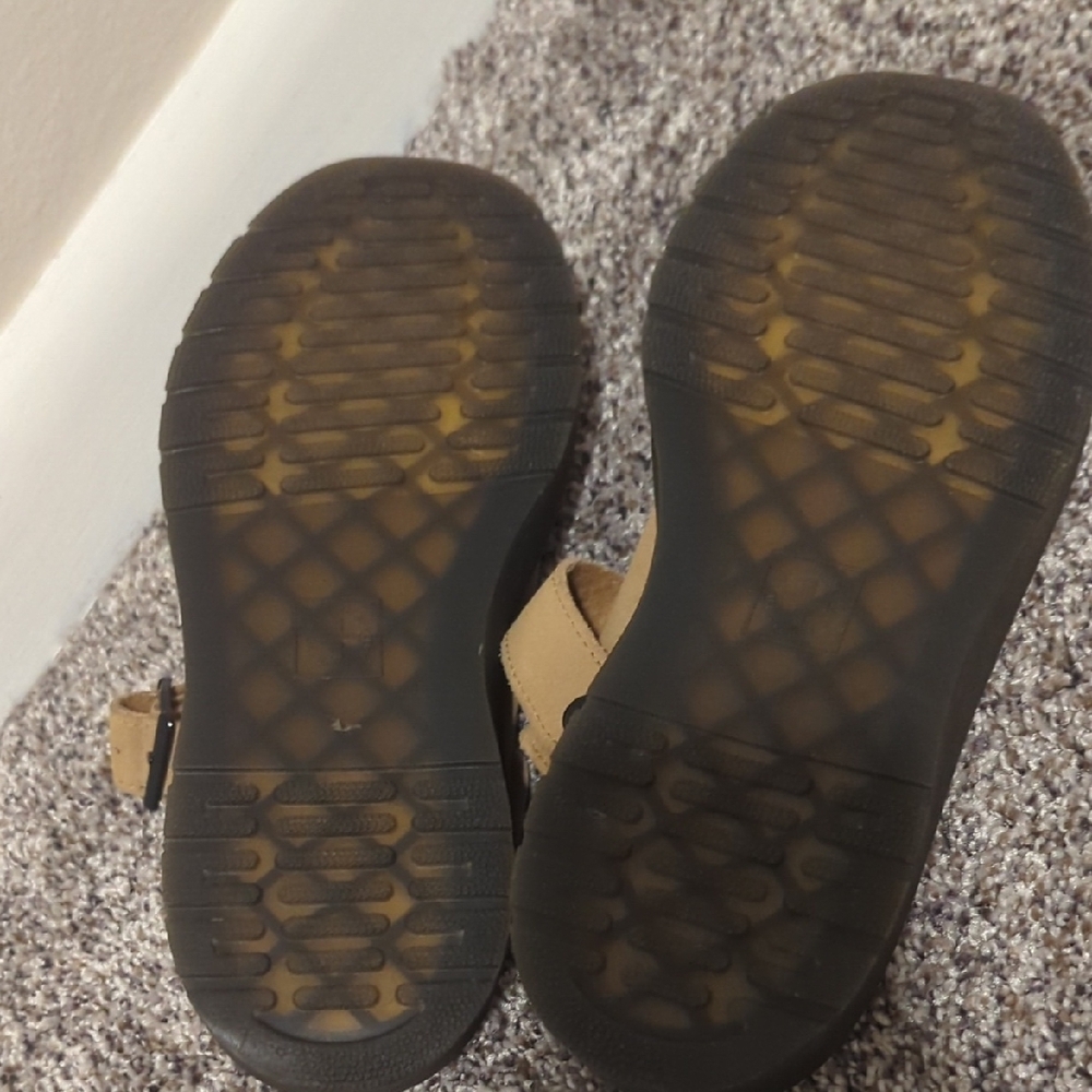 Dr. Martens Tan Suede Slip-On Mule with Adjustable Strap - Picture 3 of 6